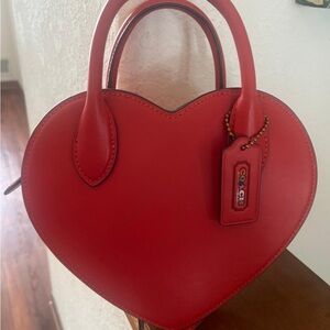 Coach Heart-Shaped Mini Bag in Red